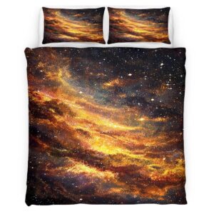 Housse de Couette Sable d'Étoiles Parure de Lit Ensemble de Literie