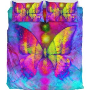 Housse De Couette Papillon Galaxie Multicolore Parure de lit