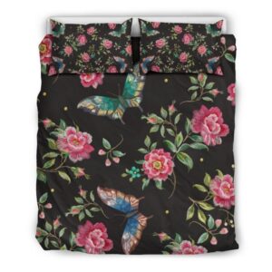 Housse De Couette Jardin de Nuit aux Roses Parure de lit