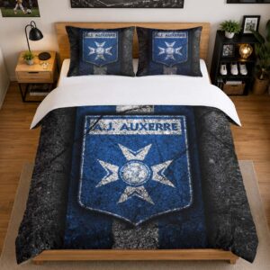 Alternative view of Housse De Couette AJ Auxerre Black Stone 08 Parure de lit Ensemble De Literie - AJA Ligue 1