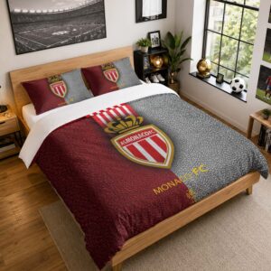 Housse De Couette AS Monaco 03 Parure de lit Ensemble De Literie - ASM Ligue 1