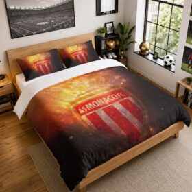 Housse De Couette AS Monaco 05 Parure de lit Ensemble De Literie – ASM Ligue 1