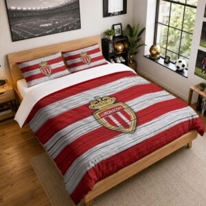 Housse De Couette AS Monaco 06 Parure de lit Ensemble De Literie - ASM Ligue 1