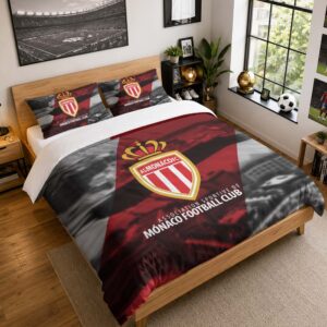 Housse De Couette AS Monaco 07 Parure de lit Ensemble De Literie - ASM Ligue 1