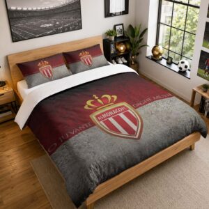 Housse De Couette AS Monaco 11 Parure de lit Ensemble De Literie - ASM Ligue 1