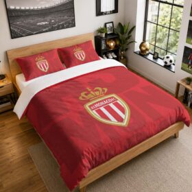 Housse De Couette AS Monaco 13 Parure de lit Ensemble De Literie – ASM Ligue 1