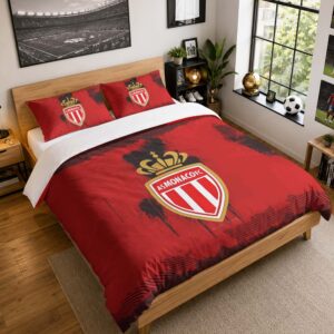 Housse De Couette AS Monaco 16 Parure de lit Ensemble De Literie - ASM Ligue 1