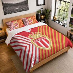 Housse De Couette AS Monaco 18 Parure de lit Ensemble De Literie – ASM Ligue 1