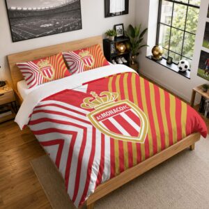 Housse De Couette AS Monaco 18 Parure de lit Ensemble De Literie - ASM Ligue 1