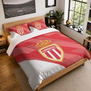Housse De Couette AS Monaco 20 Parure de lit Ensemble De Literie - ASM Ligue 1