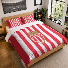 Housse De Couette AS Monaco 21 Parure de lit Ensemble De Literie – ASM Ligue 1