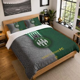 Housse De Couette AS Saint-Étienne 03 Parure de lit Ensemble De Literie – ASSE Ligue 1