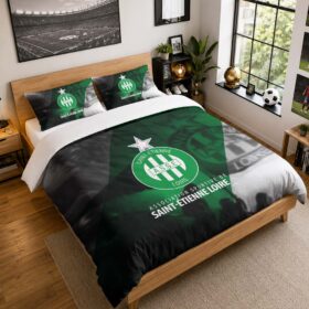 Housse De Couette AS Saint-Étienne 04 Parure de lit Ensemble De Literie – ASSE Ligue 1