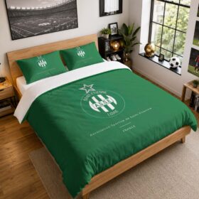 Housse De Couette AS Saint-Étienne 15 Parure de lit Ensemble De Literie – ASSE Ligue 1