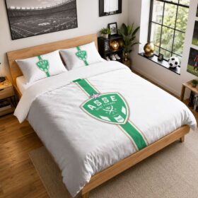 Housse De Couette AS Saint-Étienne 16 Parure de lit Ensemble De Literie – ASSE Ligue 1