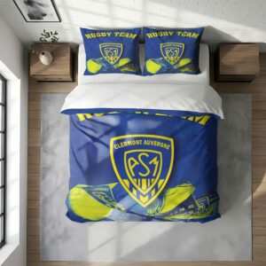 Alternative view of Housse De Couette ASM Clermont Auvergne Rugby Club Parure de lit Ensemble De Literie Rugby - Model 01
