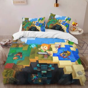 Alternative view of Housse De Couette Alex dans le monde Minecraft Parure de lit Ensemble De Literie
