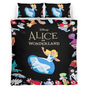 Housse De Couette Alice au pays des merveilles 02 Parure de lit Ensemble De Literie