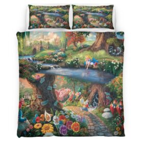Housse De Couette Alice au pays des merveilles 05 Parure de lit Ensemble De Literie