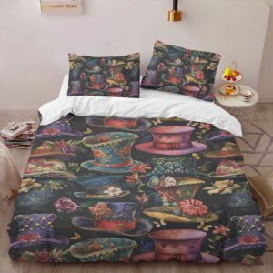 Alternative view of Housse De Couette Alice au pays des merveilles – Chapeaux du Chapelier fou Parure de lit Ensemble De Literie