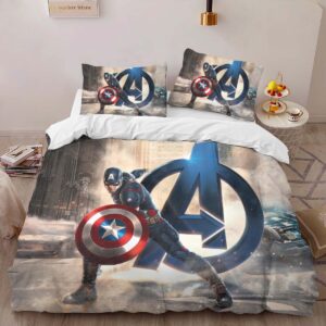 Alternative view of Housse De Couette Avengers : L’Ère d’Ultron – Captain America (super-héros) Parure de lit Ensemble De Literie