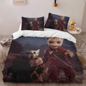 Alternative view of Housse De Couette Bébé Yoda et Groot Parure de lit Ensemble De Literie