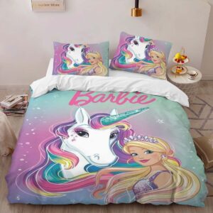 Alternative view of Housse De Couette Barbie & Licorne 2 Parure de lit Ensemble De Literie