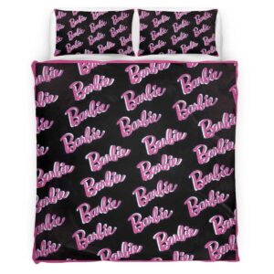 Housse De Couette Barbie – Icône noir & rose Parure de lit Ensemble De Literie
