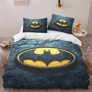 Alternative view of Housse De Couette Batman Logo classique jaune et noir Parure de lit Ensemble De Literie