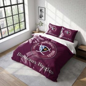 Housse De Couette Bordeaux Bègles Rugby Club Parure de lit Ensemble De Literie Rugby – Model 03