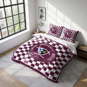 Housse De Couette Bordeaux Bègles Rugby Club Parure de lit Ensemble De Literie Rugby – Model 08