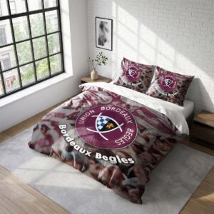 Housse De Couette Bordeaux Bègles Rugby Fan Parure de lit Ensemble De Literie Rugby - Model 03