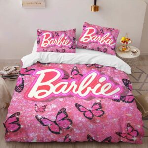 Alternative view of Housse De Couette Barbie – Papillons scintillants Parure de lit Ensemble De Literie