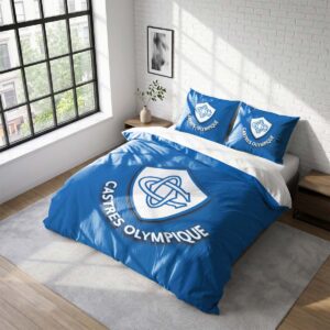 Housse De Couette Castres Olympique Rugby Club Parure de lit Ensemble De Literie Rugby - Model 07