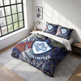 Housse De Couette Castres Olympique Rugby Club Parure de lit Ensemble De Literie Rugby – Model 10