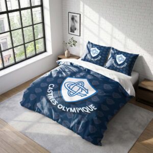 Housse De Couette Castres Olympique Rugby Club Parure de lit Ensemble De Literie Rugby - Model 11