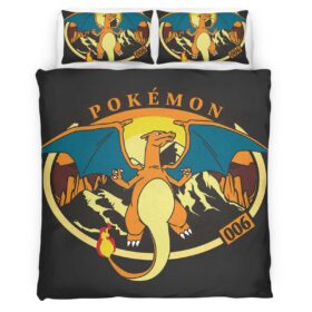 Housse De Couette Dracaufeu Pokémon 10 Parure de lit Ensemble De Literie