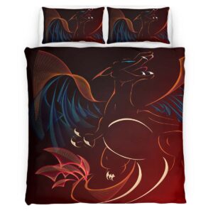 Housse De Couette Dracaufeu Pokémon Art Parure de lit Ensemble De Literie