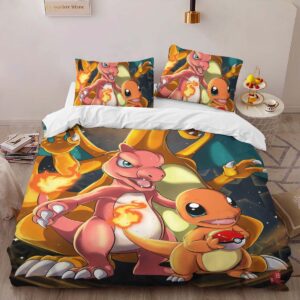 Alternative view of Housse De Couette Salamèche Reptincel Dracaufeu Pokémon Parure de lit Ensemble De Literie
