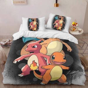 Alternative view of Housse De Couette Salamèche Reptincel Dracaufeu Pokémon 2 Parure de lit Ensemble De Literie