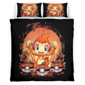 Housse De Couette Chimpenfeu Pokémon Parure de lit Ensemble De Literie