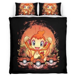 Housse De Couette Chimpenfeu Pokémon Parure de lit Ensemble De Literie