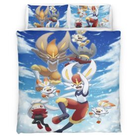 Housse De Couette Pyrobut Pokémon Parure de lit Ensemble De Literie