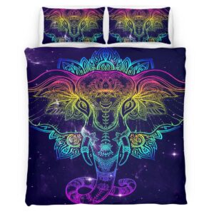 Housse De Couette Éléphant coloré – Style 02 Parure de lit Ensemble De Literie