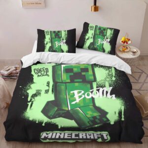 Alternative view of Housse De Couette Creeper Minecraft Explosion Parure de lit Ensemble De Literie