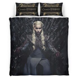 Housse De Couette Daenerys Targaryen sur le Trône de Fer Parure de lit Ensemble De Literie
