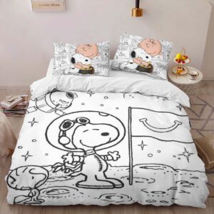 Alternative view of Housse De Couette Snoopy – À la découverte de l’espace Parure de lit Ensemble De Literie