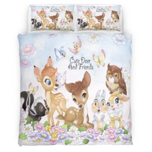 Housse De Couette Bambi & Panpan Disney 10 Parure de lit Ensemble De Literie