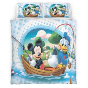 Housse De Couette Donald Duck & Mickey Mouse Disney Parure de lit Ensemble De Literie