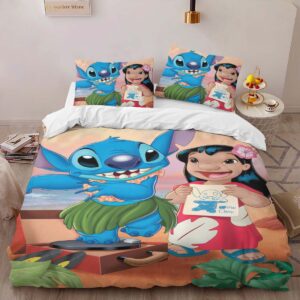 Alternative view of Housse De Couette Personnages Disney Lilo & Stitch 1005 Parure de lit Ensemble De Literie